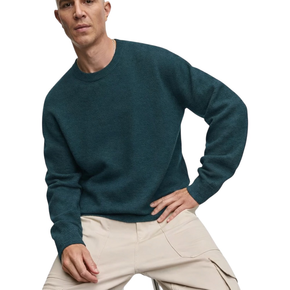 Mode of One Men's Relaxed-Fit Cozy‎ All Seasons Sweater Deep Malachite XXL
